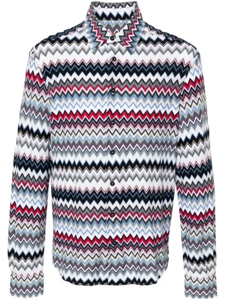 Рубашка с узором шеврон Missoni, красный