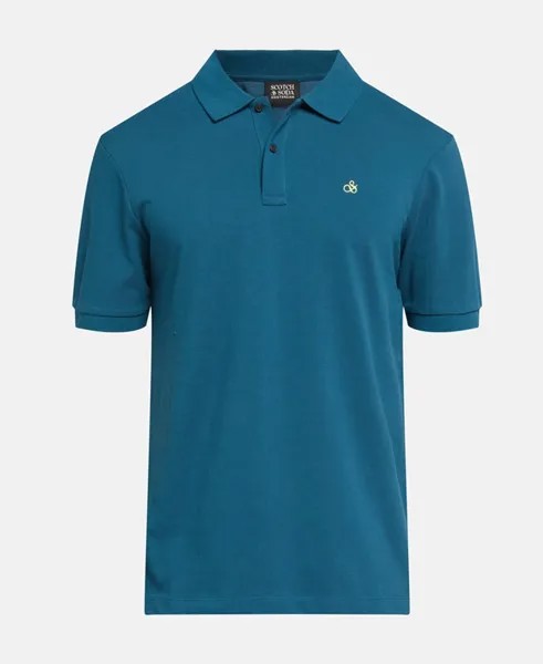 Рубашка поло Scotch & Soda, бирюзовый