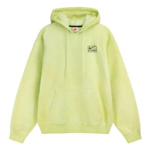 Толстовка Nike x Stussy Crossover Solid Color Logo Alphabet Embroidered Casual Pullover Asia Edition Unisex Green, мультиколор