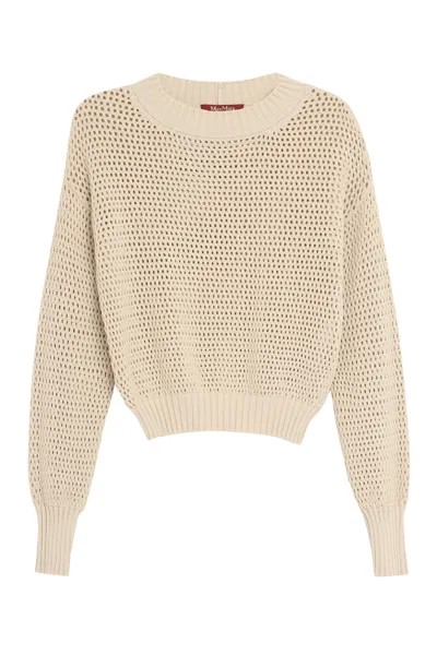 Хлопковый свитер Matassa Max Mara, цвет beige