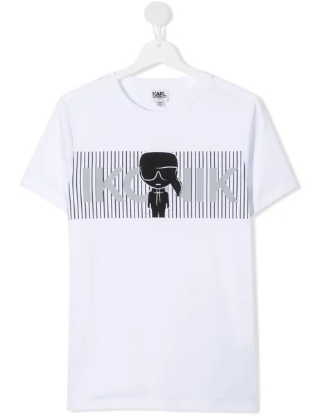 Karl Lagerfeld Kids футболка с принтом Ikonik