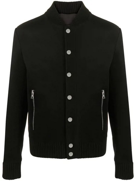 Balmain бомбер с тисненым логотипом