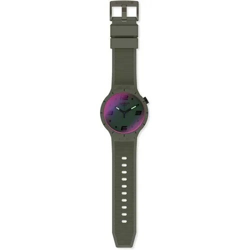 Наручные часы swatch, зеленый, хаки