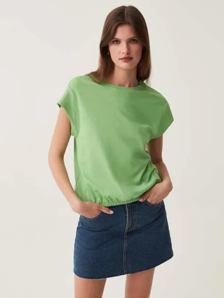 Хлопковая футболка с рукавами-кимоно Ovs, цвет grass green