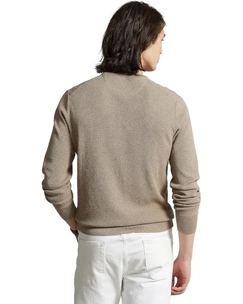 Свитер Polo Ralph Lauren Textured-Knit Cotton Sweater, цвет Honey Brown Heather
