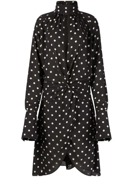 Nina Ricci платье миди в горох, черный