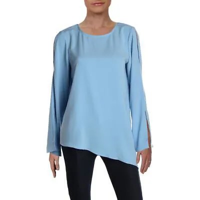 Kenneth Cole New York Женская синяя асимметричная блузка с расклешенными рукавами Топ M BHFO 7488