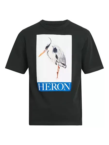 Футболка с рисунком Heron Bird Heron Preston, черный