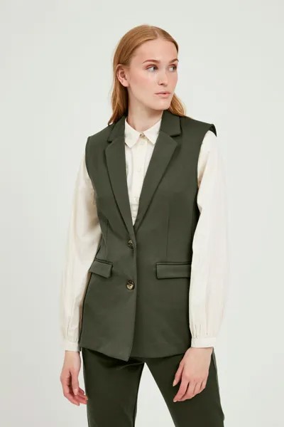 Утепленный жилет b.young Anzug BYRIZETTA WAISTCOAT 20810278, зеленый
