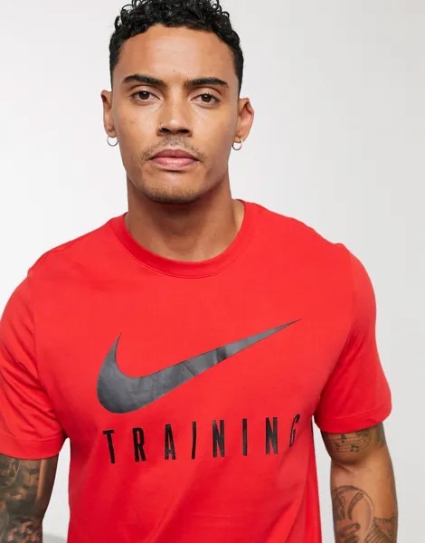Красная футболка с логотипом Nike Training-Красный