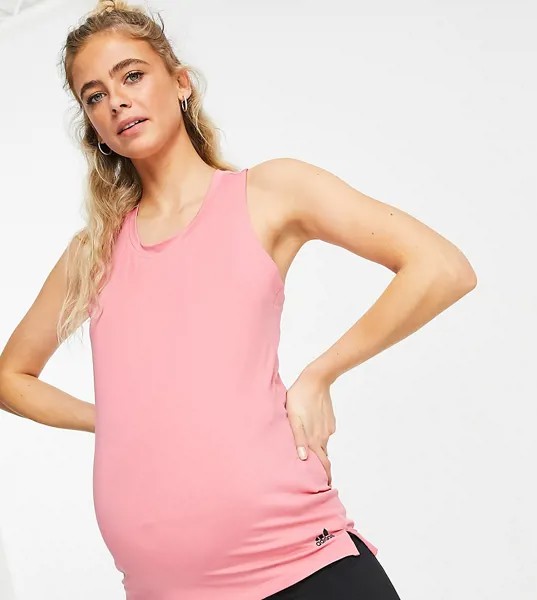 Розовая майка adidas Training Maternity-Розовый цвет