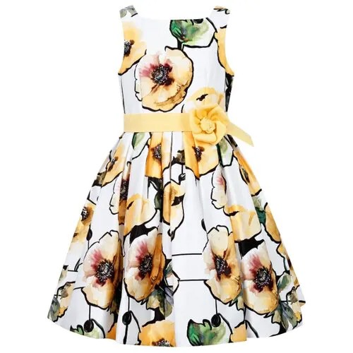 Платье ColoriChiari размер 152, белый/цветочный принт