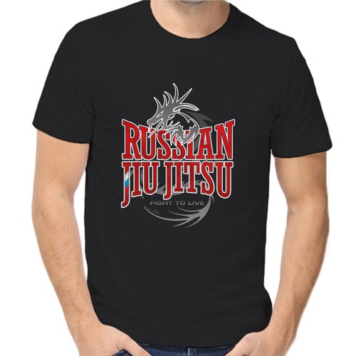 Футболка russian jiu jitsu fight to live, размер (50)L, чёрный