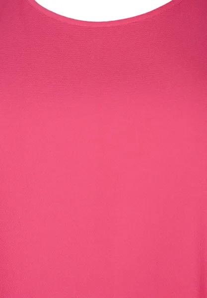 Блузка With Short Sleeves And A Round Neckline Zizzi, розовая