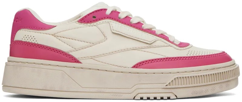 Кроссовки Off-White & Pink Club C LTD Reebok Classics