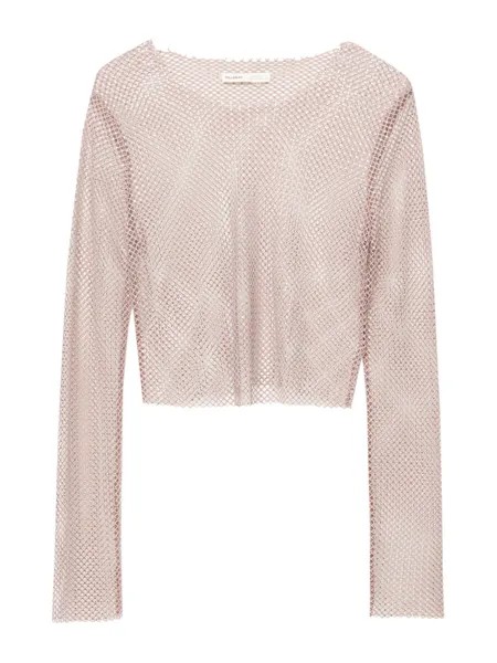Лонгслив Pull&Bear, цвет Nude