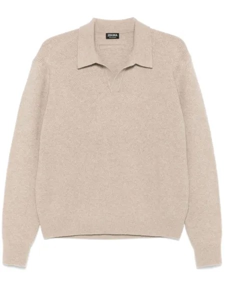 Zegna рубашка поло Oasi Cashmere, нейтральный цвет