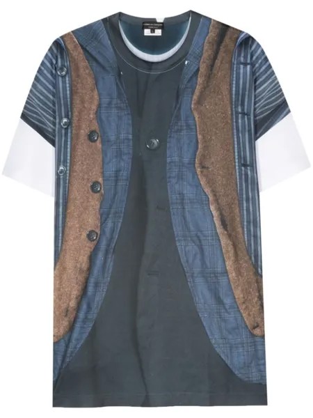 Футболка с графичным принтом Comme des Garçons Homme Plus, синий