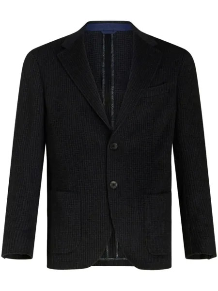Однобортный пиджак с заостренными лацканами ETRO, черный