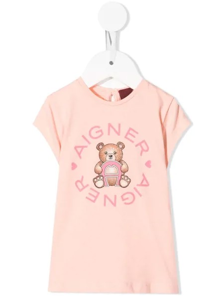 Aigner Kids футболка с принтом