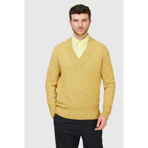 Джемпер GANT TWISTED COLOR V-NECK, размер 2XL, , желтый