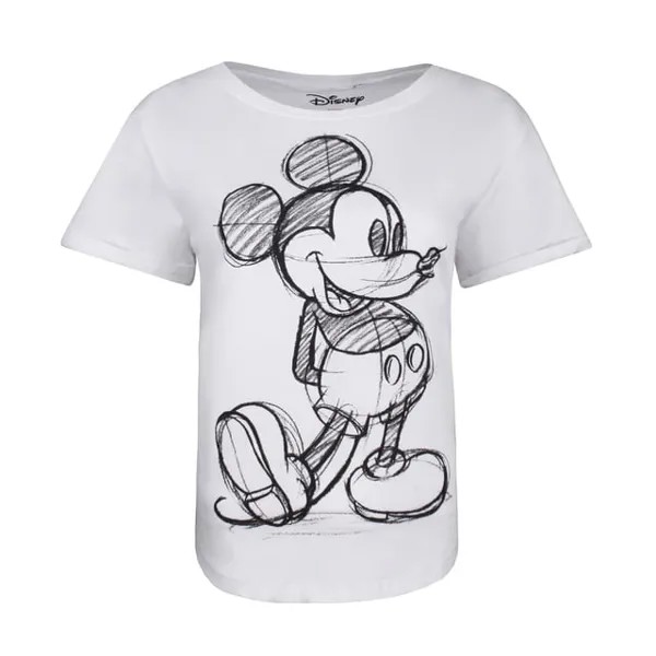 Женская футболка с изображением Микки Мауса Disney, белый