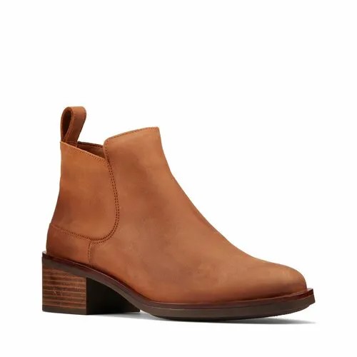 Полусапоги Clarks, размер 39, коричневый