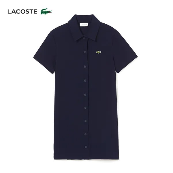 Платье-поло Lacoste облегающее, темно-синий