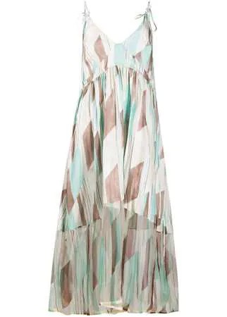 Jil Sander платье миди с геометричным принтом