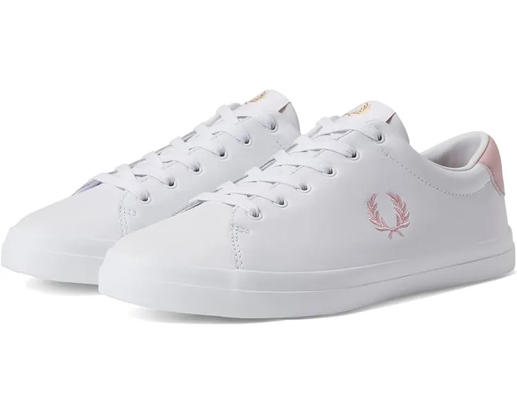 Кроссовки Fred Perry Lottie Leather, цвет White/Chalky Pink