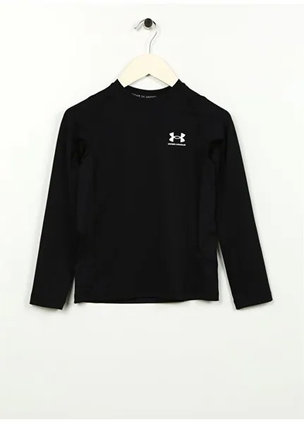 Толстовка Black Boy's Long Sleeve Tight Plain 1361731-001 UA HG Armor LS Under Armour, черный