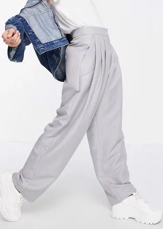 Серые большие брюки в винтажном стиле ASOS DESIGN Ultimate-Серый