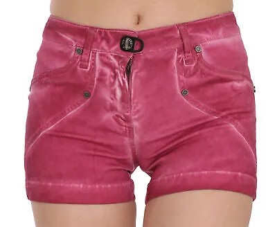 PLEIN SUD JEANIUS Шорты из хлопкового мини-джинса розового цвета со средней талией IT36/US2/XS Рекомендуемая розничная цена 200 долларов США