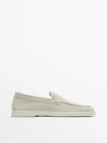 Лоферы мужские Massimo Dutti 124921500 белые 41 EU (доставка из-за рубежа)