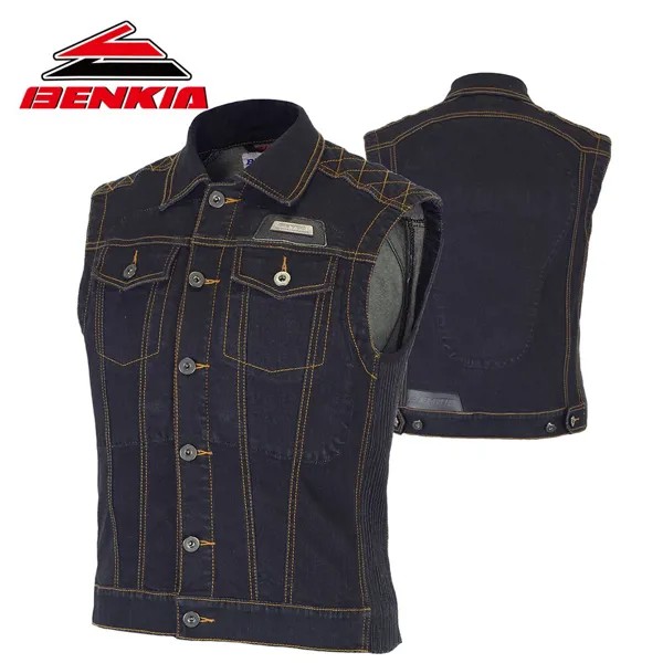 Мотоциклетная куртка BENKIA, джинсовая куртка для верховой езды, жилет, джинсовая куртка для мотокросса для пары, защитная Женская куртка без р...