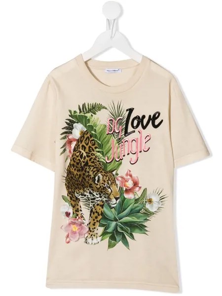 Dolce & Gabbana Kids футболка с принтом DG Love Jungle
