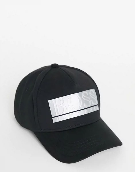 Черная кепка с рельефным логотипом BOSS-Черный цвет
