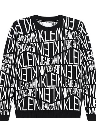 Черный джемпер с логотипом Calvin Klein детский