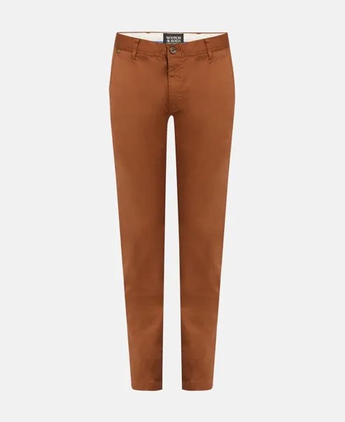 Органик брюки чинос Scotch & Soda, цвет Russet