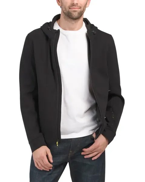 Плащ Softshell с регулируемым капюшоном Cole Haan Signature, черный