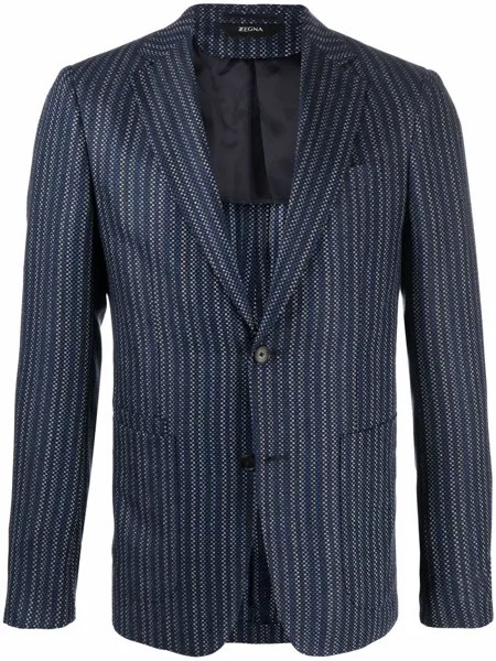Z Zegna однобортный пиджак с геометричным узором