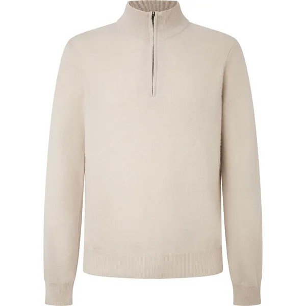 Свитер Hackett Merino Half Zip, бежевый