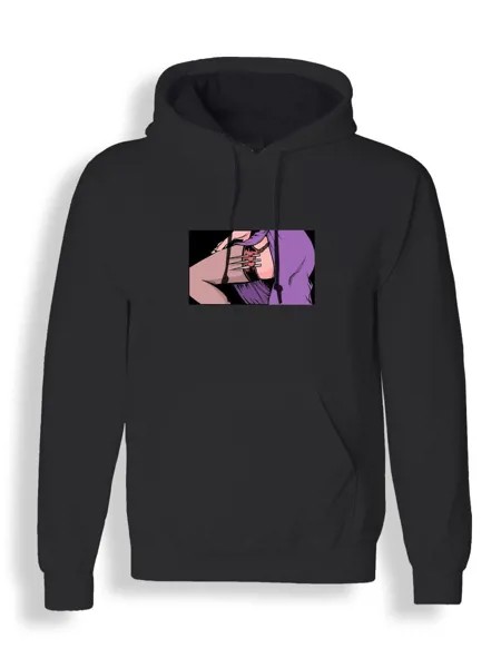 Худи унисекс СувенирShop Девушка/Аниме/Японский стиль 27 черное 3XL