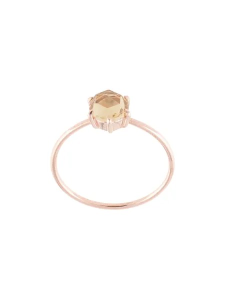 Natalie Marie кольцо Rose Cut из розового золота с кварцем