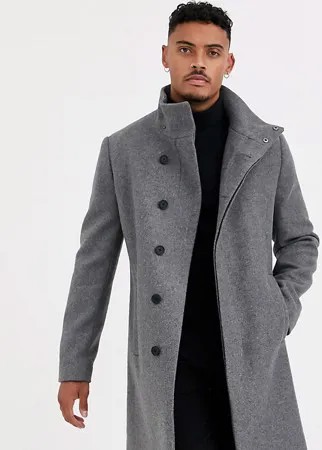 Серая куртка с добавлением шерсти ASOS DESIGN-Серый