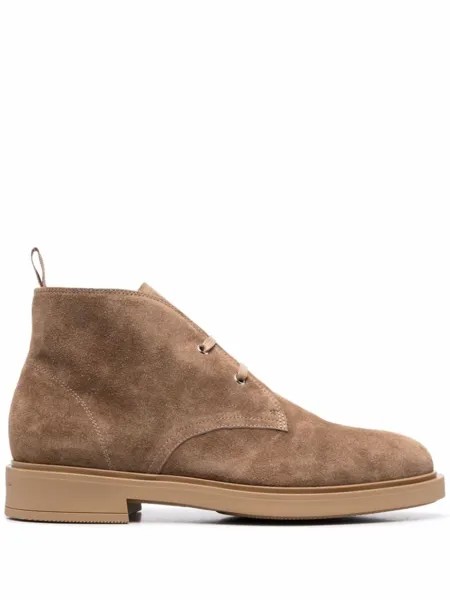 Gianvito Rossi ботинки дезерты на шнуровке, коричневый