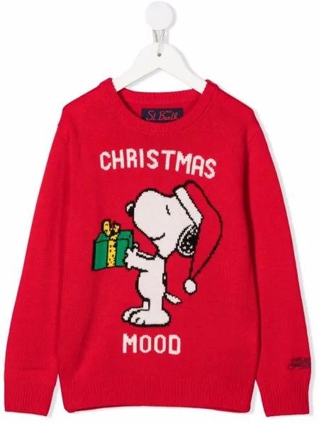 MC2 Saint Barth Kids джемпер вязки интарсия с узором Snoopy