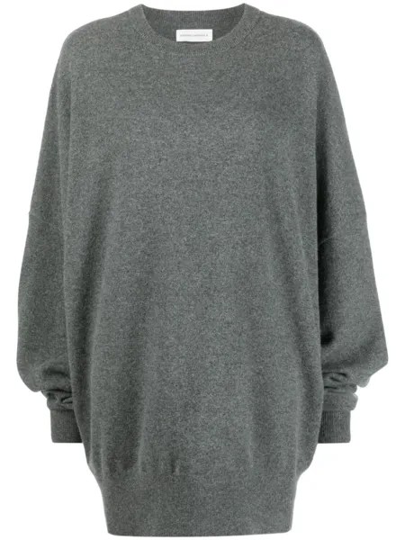 Extreme cashmere кашемировый джемпер оверсайз, серый