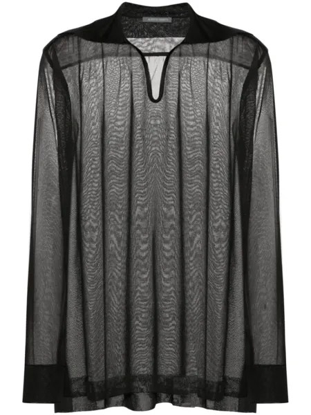 Alberta Ferretti полупрозрачная туника, черный