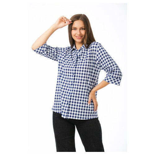 Рубашка РОССИЙСКИЙ ТРИКОТАЖ, размер 46, синий